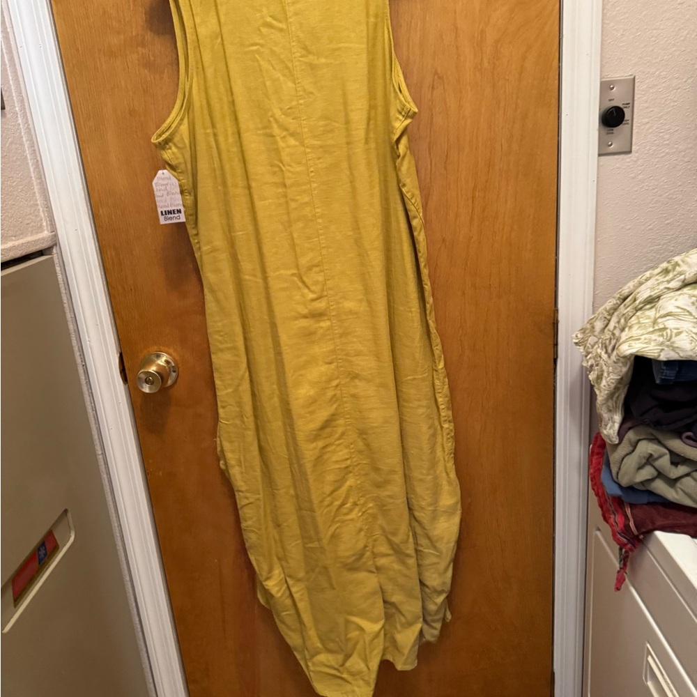 For Cynthia Yellow Midi Dress
